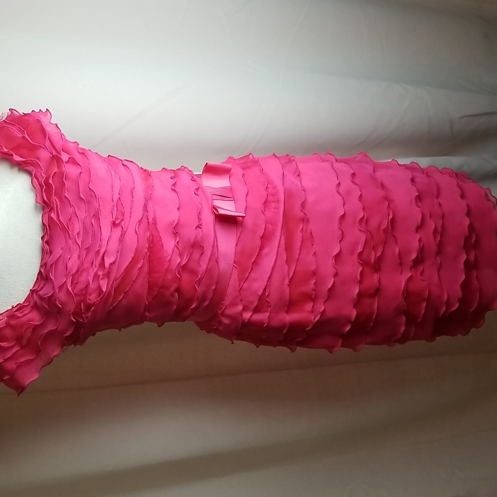 Tadashi Shoji  hot raspberry cocktail dress size 4